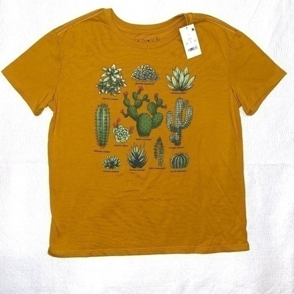 Fifth Sun Succulent Cactus tee, large, NWT